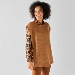 Mouwloze tuniektrui, patenttricot met zachte touch