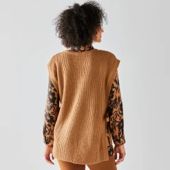 Mouwloze tuniektrui, patenttricot met zachte touch