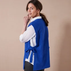 Mouwloze tuniektrui, patenttricot met zachte touch
