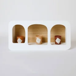 Muurrekje in hout, boogmodel