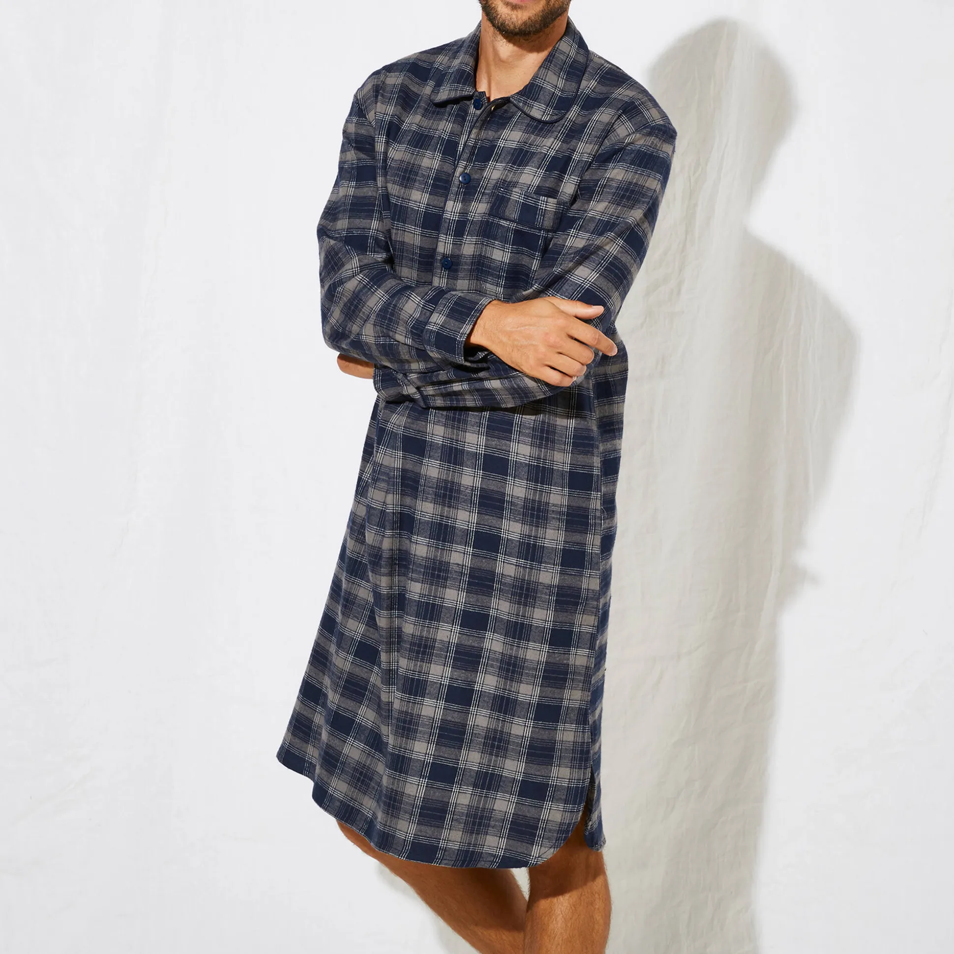 Nachthemd in liketstijl, geruit flanel