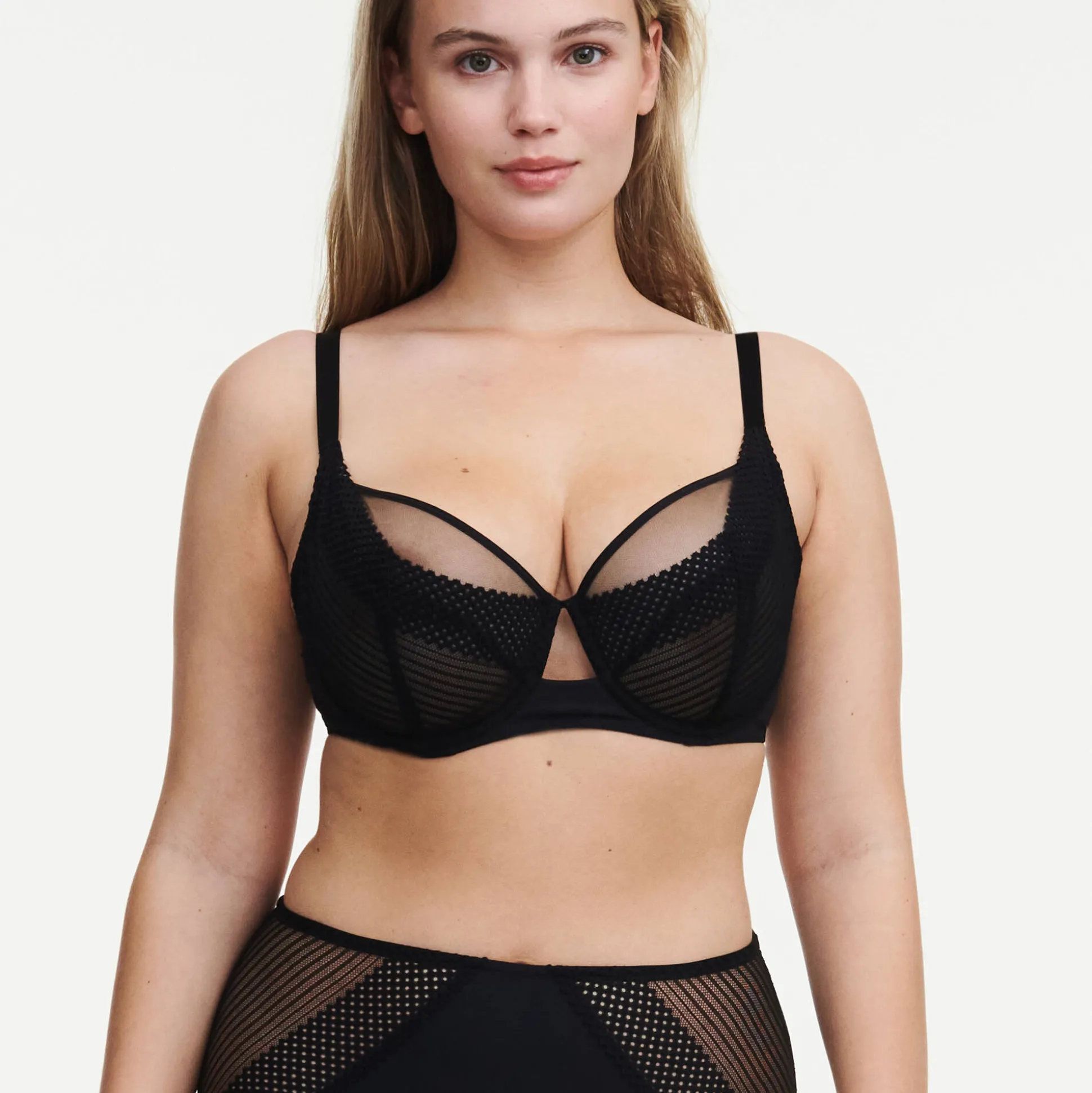 Omhullende beha in tricot en kant 'Play' - met beugels