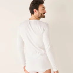 Ondergoed T-shirt voor heren, met ronde hals en lange mouwen
