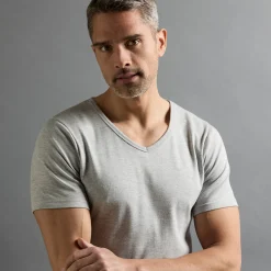 Ondergoed T-shirt voor heren, V-hals en korte mouwen, zachte warmte - set van 2
