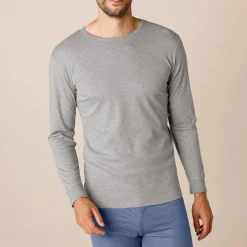 Ondershirt voor heren, met ronde hals en lange mouwen, intense warmte - set van 2