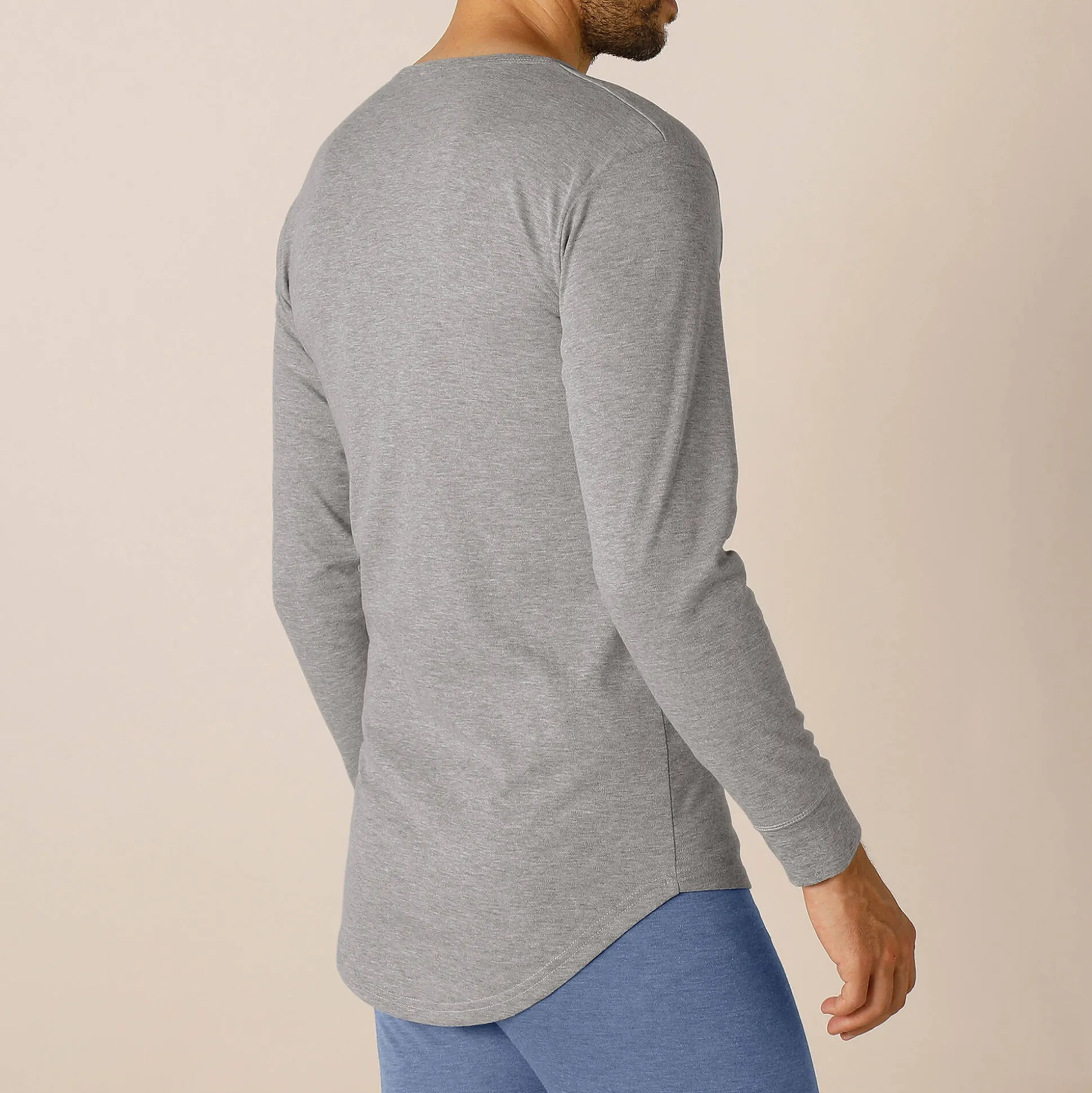 Ondershirt voor heren, met ronde hals en lange mouwen, intense warmte - set van 2