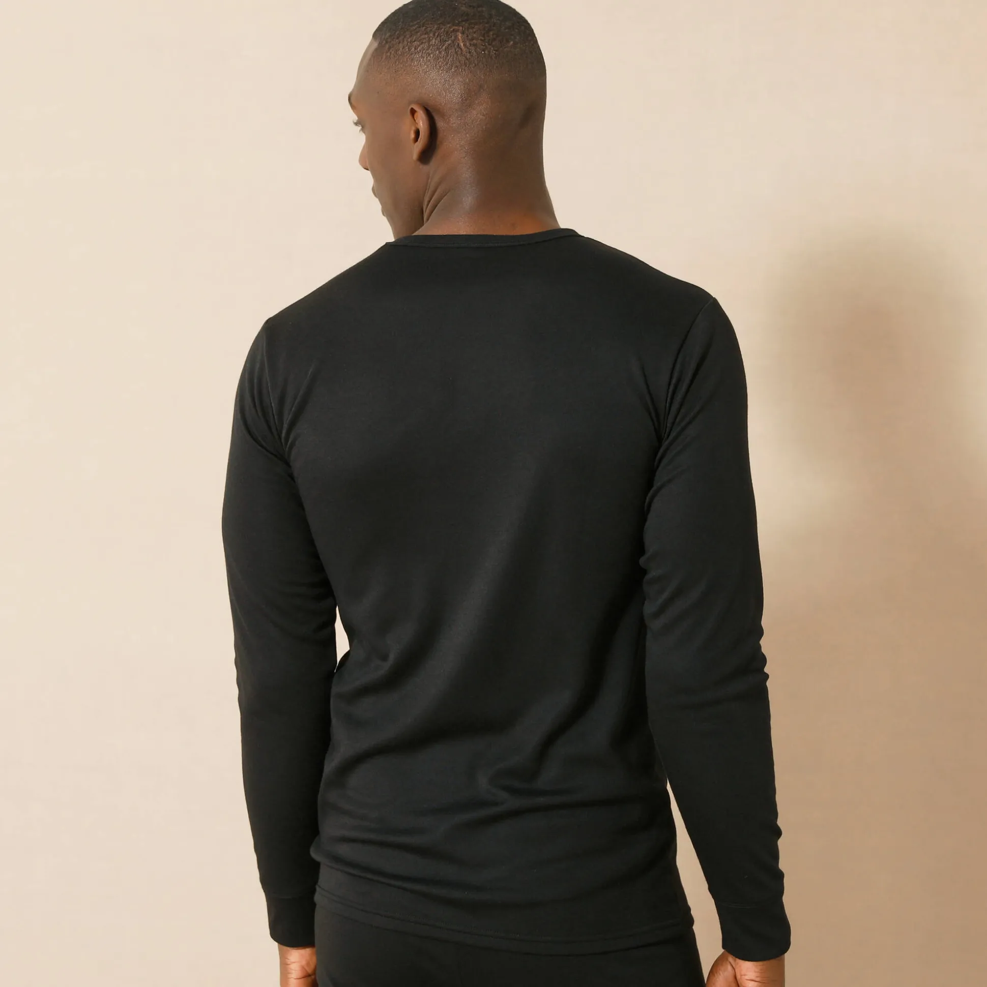Ondershirt voor heren, met ronde hals en lange mouwen, intense warmte - set van 2