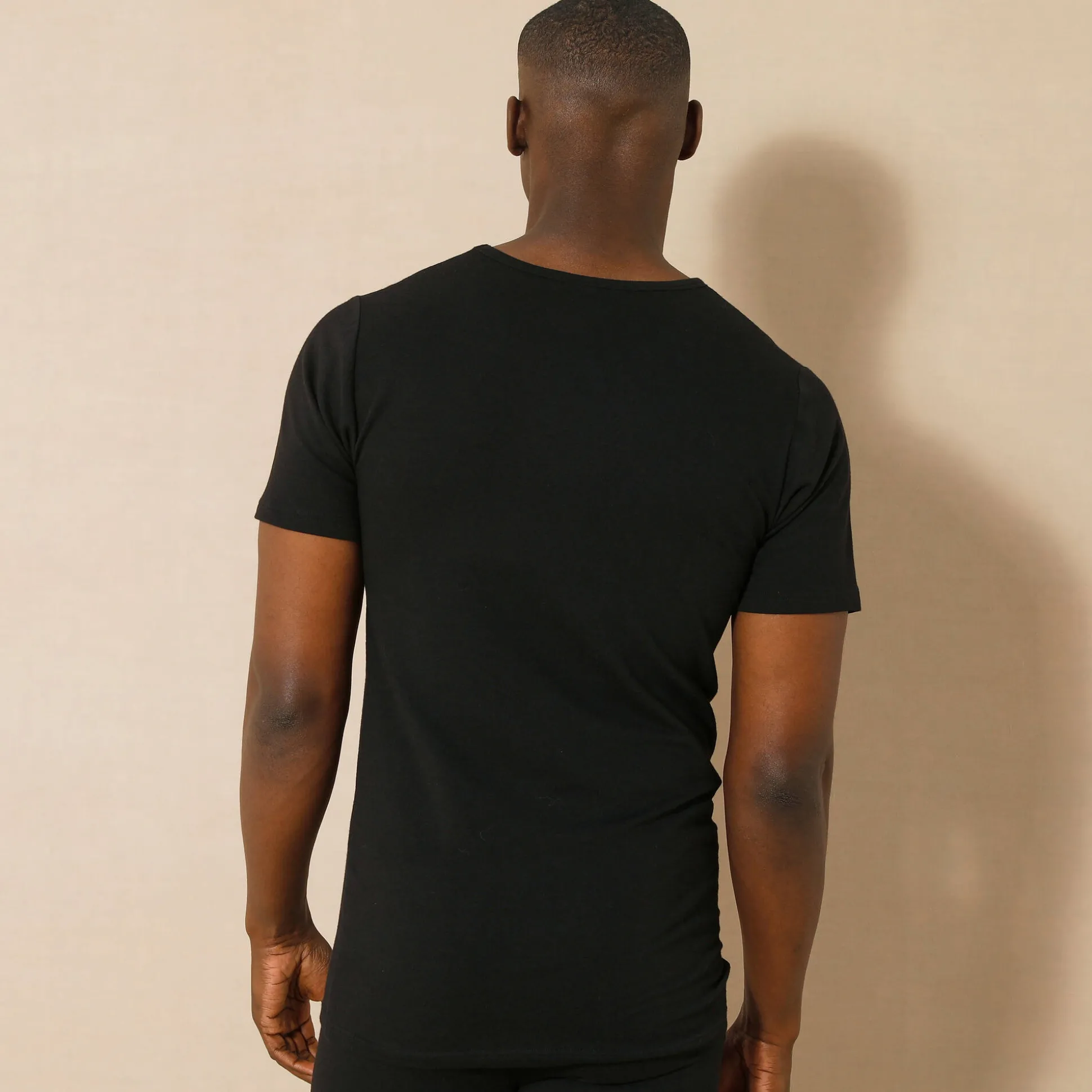 Ondershirt voor heren, ronde hals en korte mouwen, middelmatige warmte - set van 2