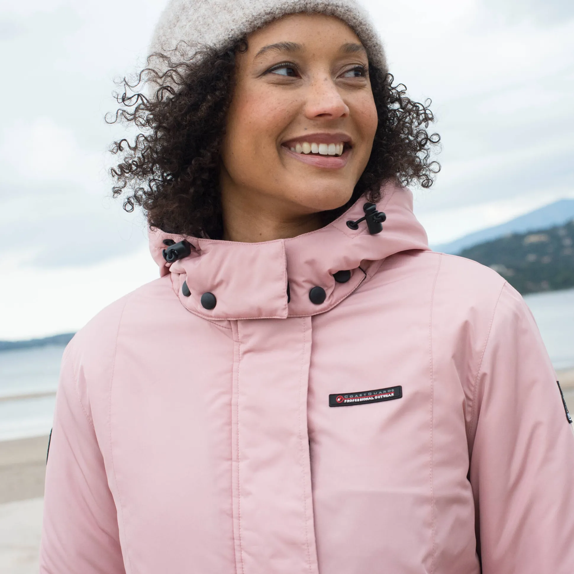 Ondoorlatende effen parka met fleecevoering