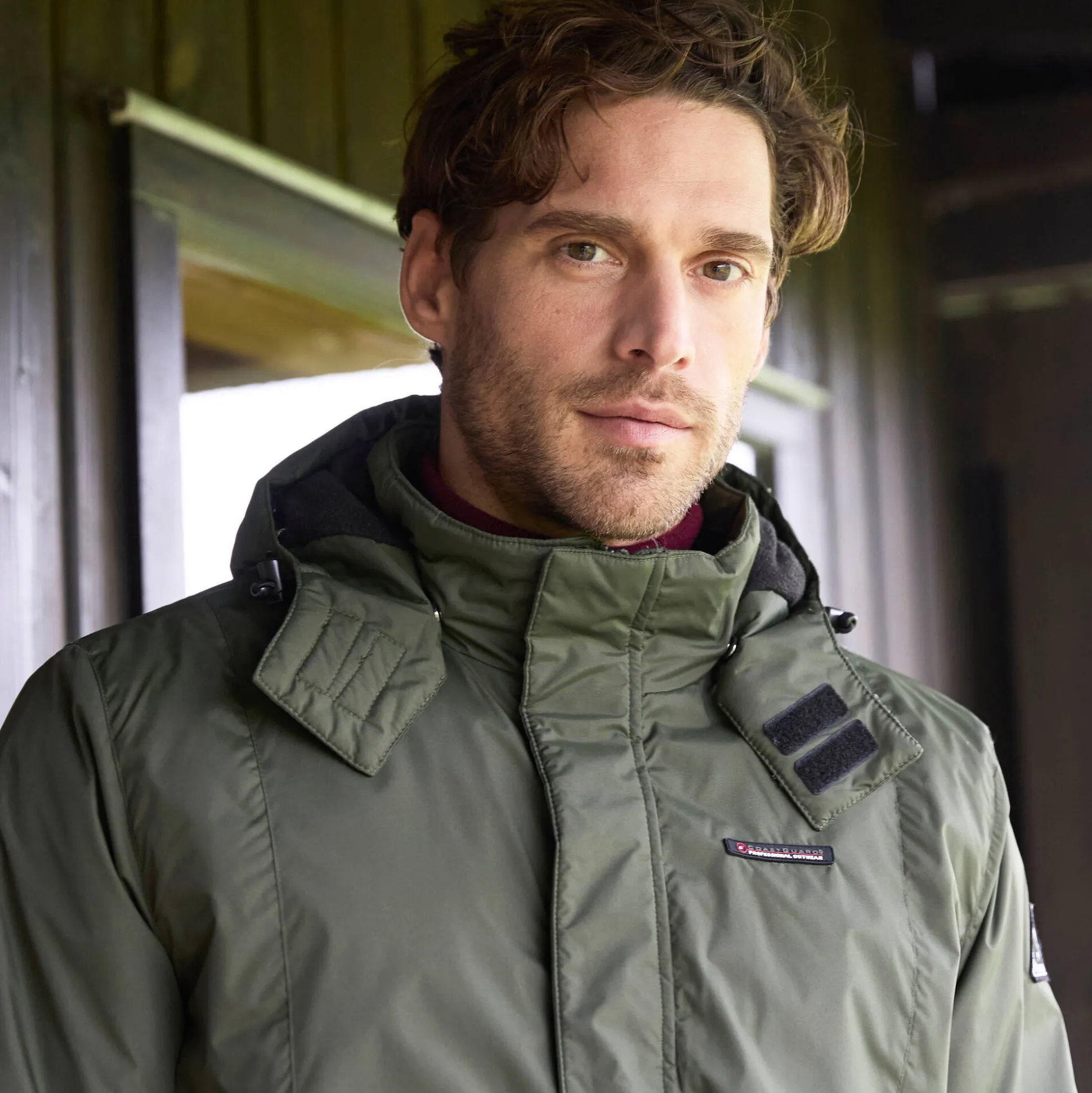 Ondoorlatende parka met fleecevoering en kap
