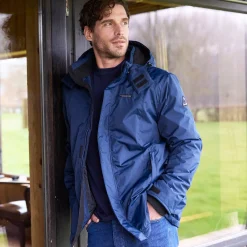 Ondoorlatende parka met fleecevoering en kap