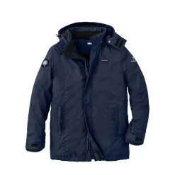 Ondoorlatende parka met fleecevoering en kap