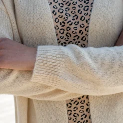 Open vest, mix van wol en mohair