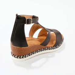 Opengewerkte sleehaksandalen
