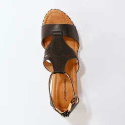 Opengewerkte sleehaksandalen