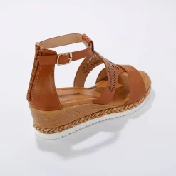 Opengewerkte sleehaksandalen