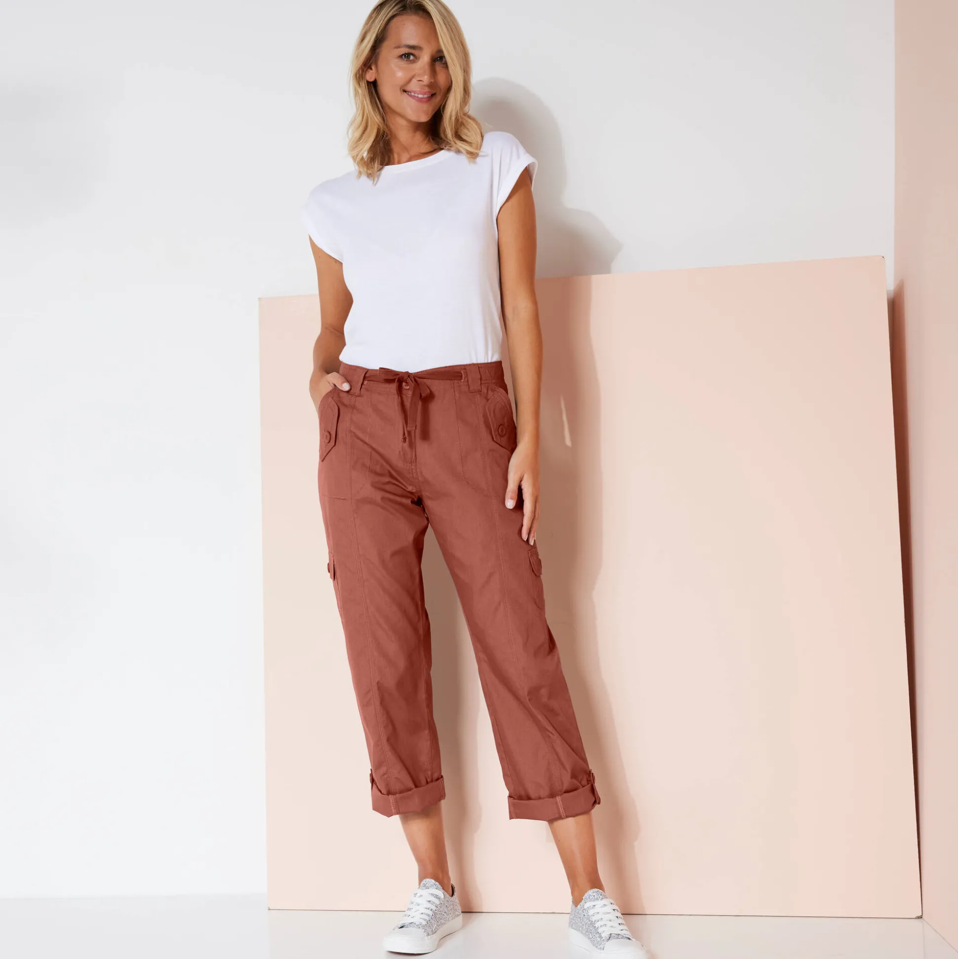 Oprolbare broek in battlestijl