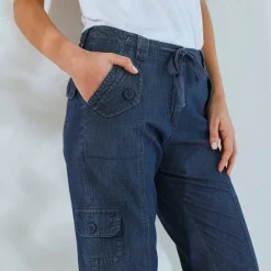 Oprolbare jeans in battlestijl