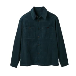 Overhemd met knoopsluiting, in ribvelours
