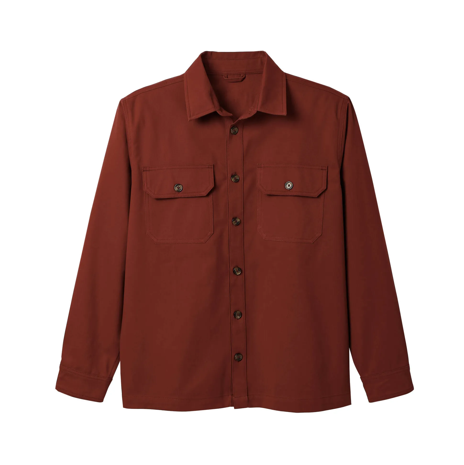 Overhemd met knoopsluiting, in twill met peau-de-pêche touch