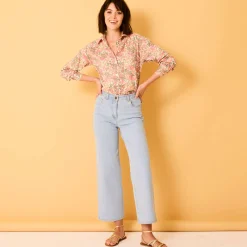 Oversize hemd met bloemenprint