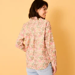 Oversize hemd met bloemenprint