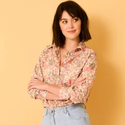 Oversize hemd met bloemenprint