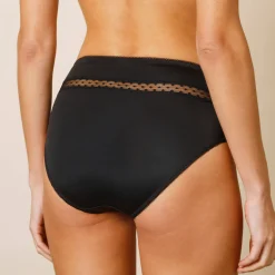 Paia microvezel en plumetis tule slip met hoge taille - set van 2
