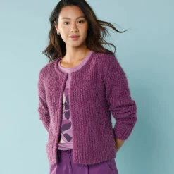 Paletotvest, harig tricot