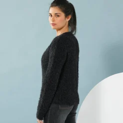 Paletotvest, harig tricot