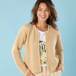 Paletotvest in fantasietricot, Kleine Lengtes