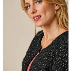 Paletotvest in zacht fantasietricot