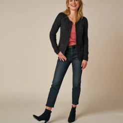 Paletotvest in zacht fantasietricot