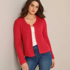 Paletotvest in zacht fantasietricot
