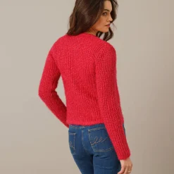 Paletotvest in zacht fantasietricot
