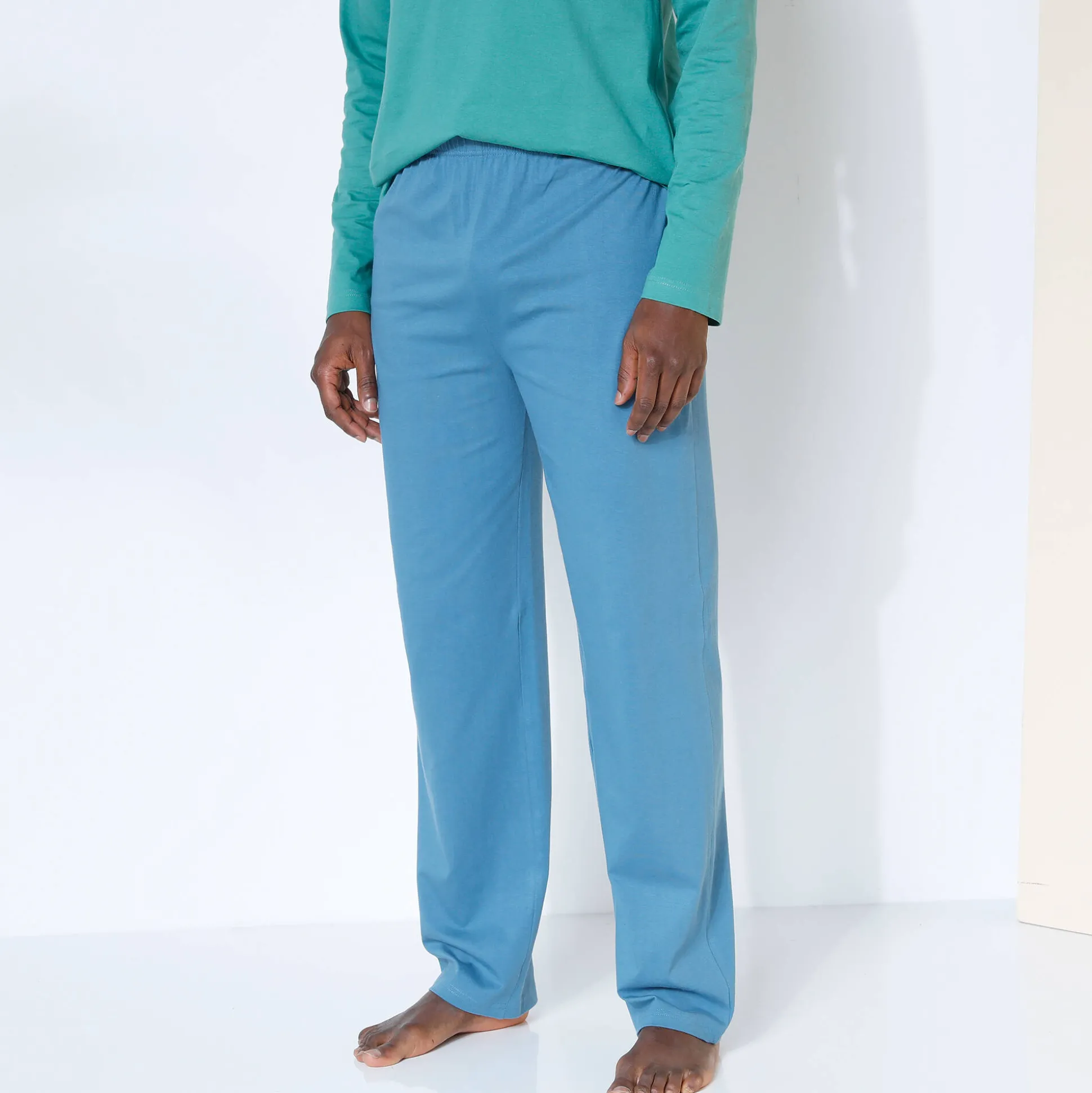 Pantalon pyjama coton uni