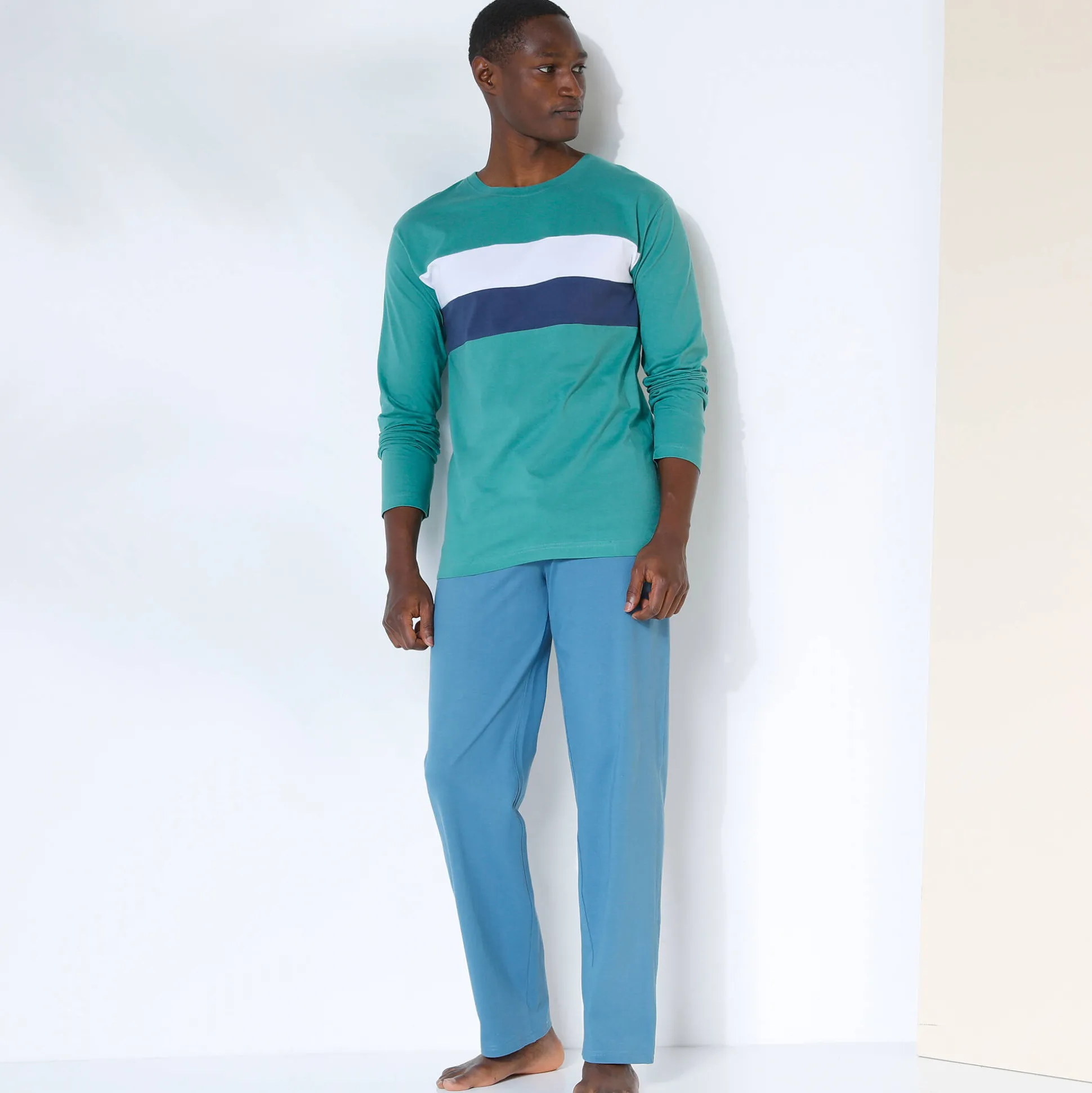Pantalon pyjama coton uni