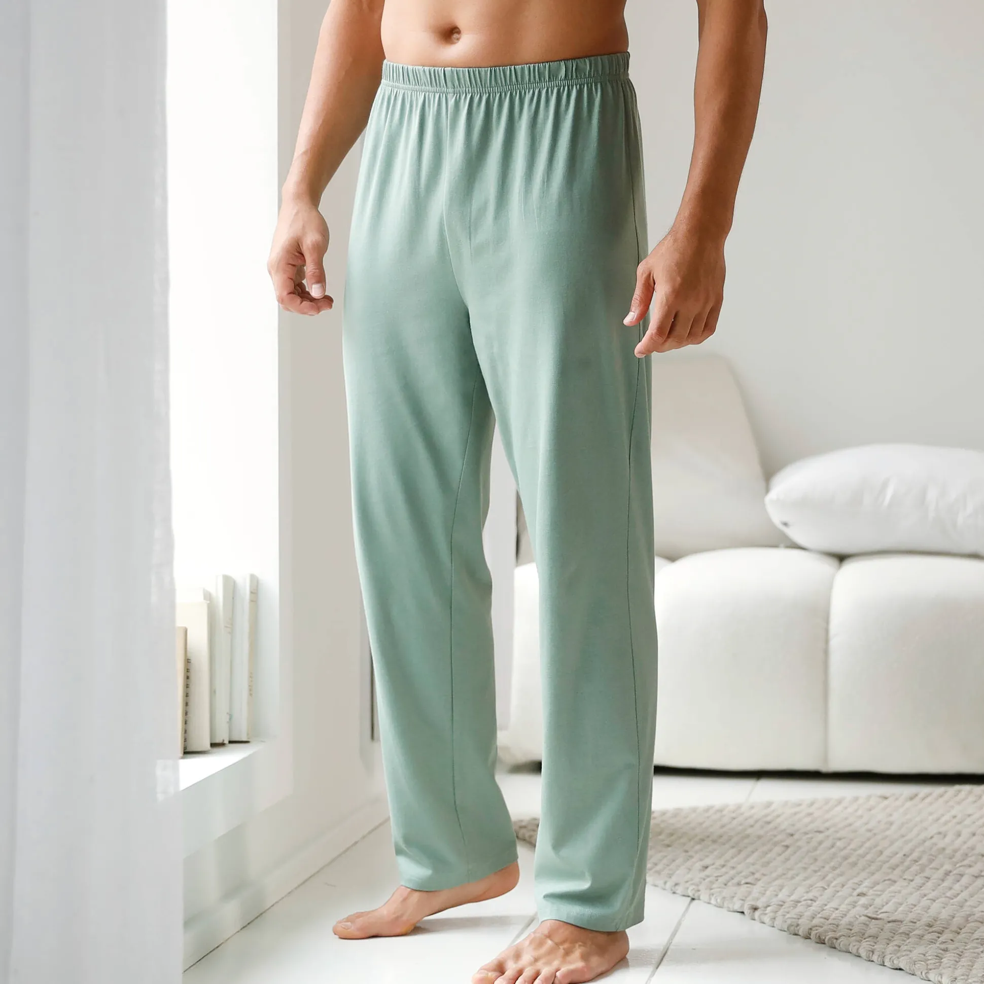 Pantalon pyjama coton uni