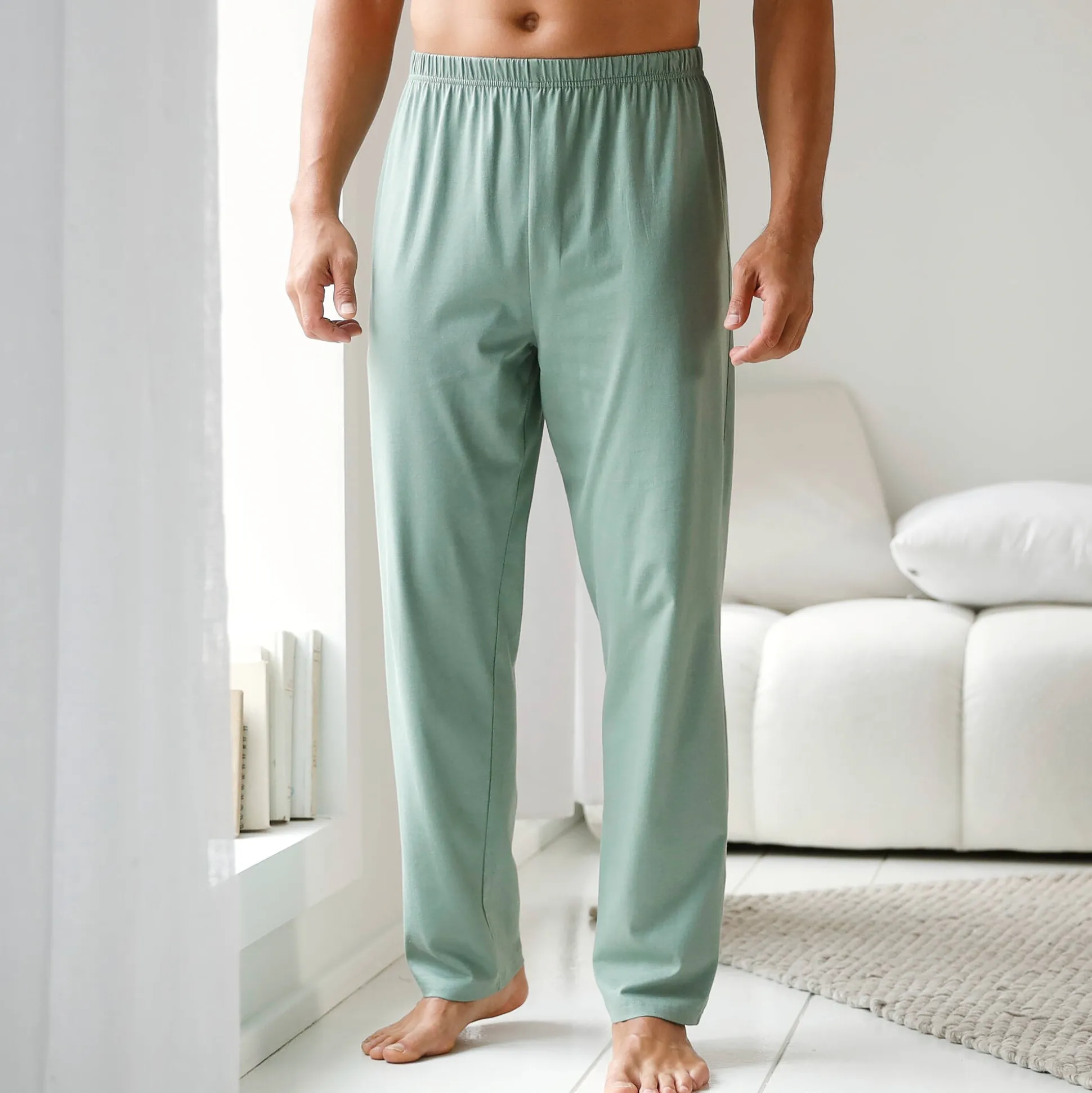 Pantalon pyjama coton uni