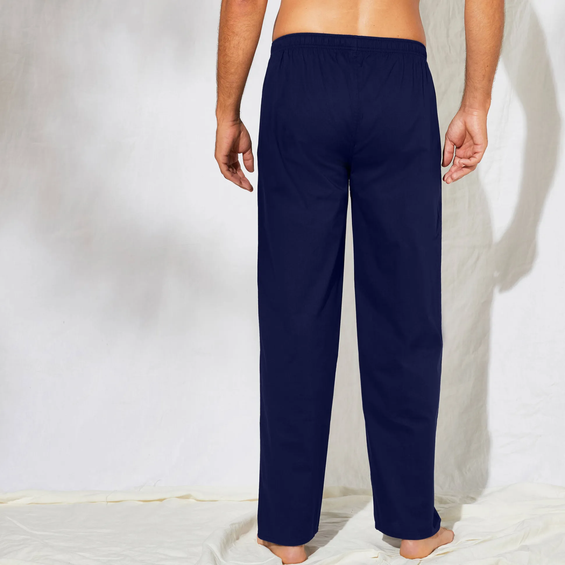 Pantalon pyjama uni + carreaux bas droits - lot de 2
