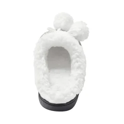 Pantoffels in fleece met bolletjesprint