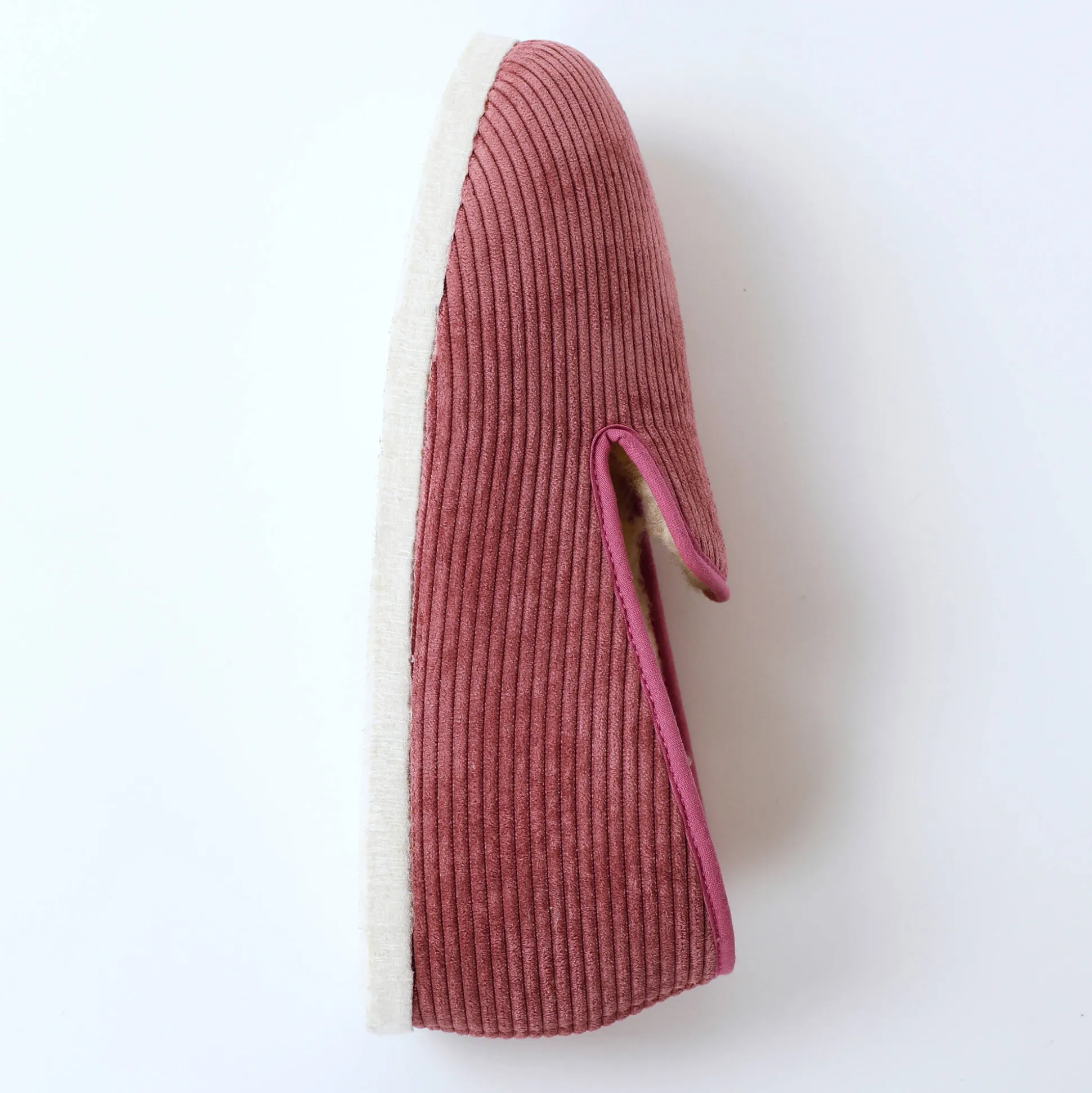 Pantoffels in velours met wolvoering