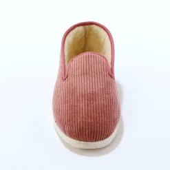 Pantoffels in velours met wolvoering