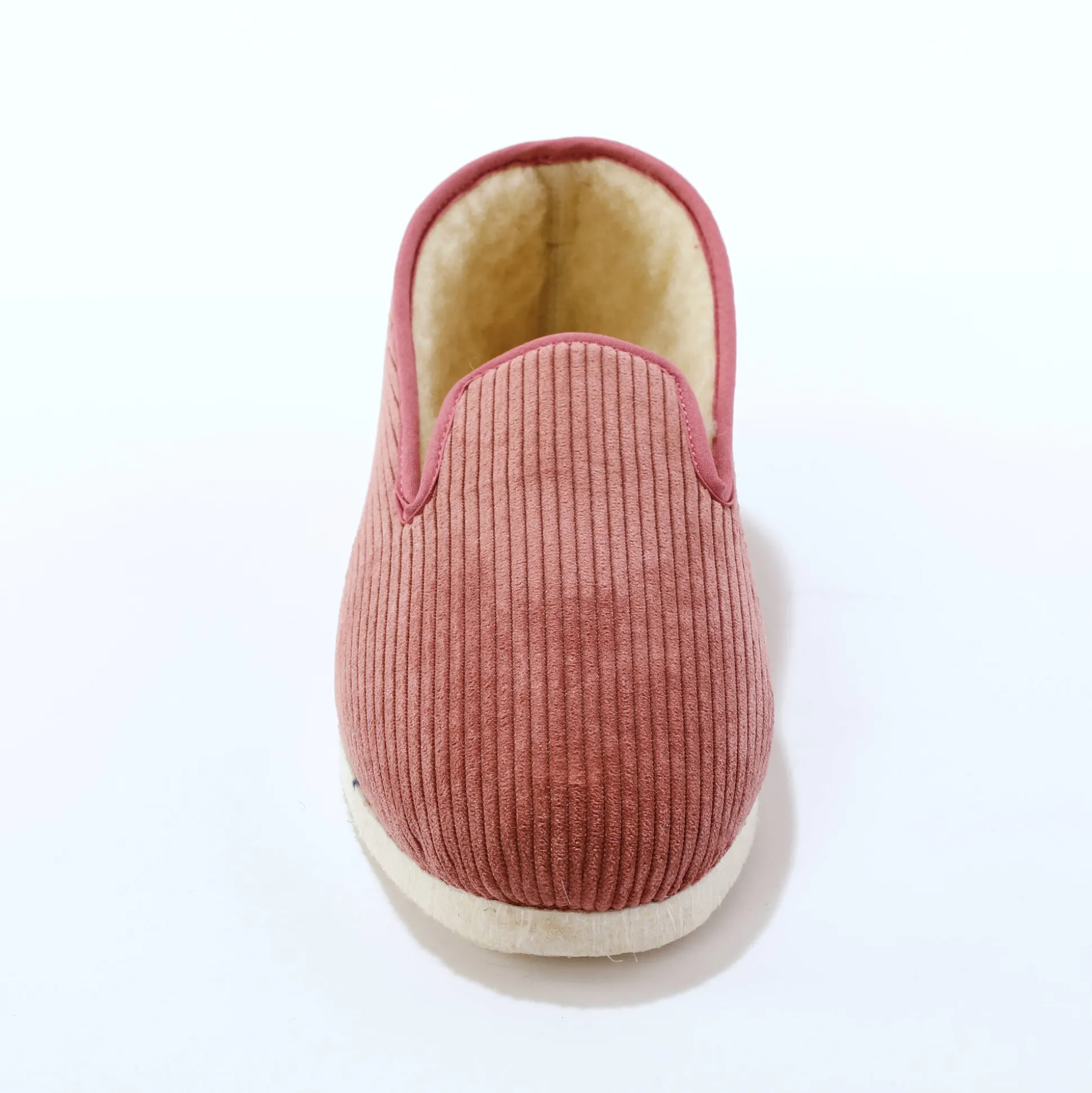 Pantoffels in velours met wolvoering