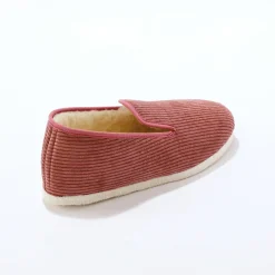 Pantoffels in velours met wolvoering