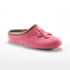Pantoffels met opgelegde bloem - comfortabele breedte