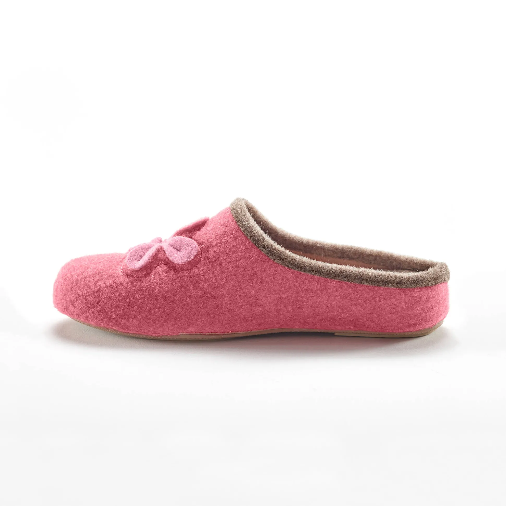 Pantoffels met opgelegde bloem - comfortabele breedte