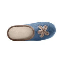Pantoffels met opgelegde bloem - comfortabele breedte