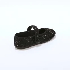 Pantoffels met riempje, glinsterend velours