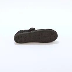 Pantoffels met riempje, glinsterend velours